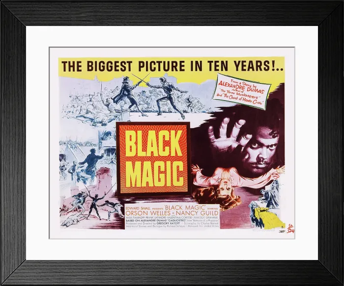 Framed Print : BLACK MAGIC, US poster, Orson Welles, Nancy Guild, 1949