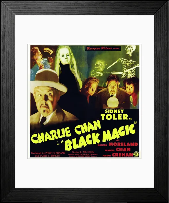 Framed Print : BLACK MAGIC, (aka CHARLIE CHAN IN BLACK MAGIC, aka MEETING AT MIDNIGHT), top l-r: Helen Beverly, Mantan Moreland, bottom l-r: Sidney Toler, Helen Beverly, Sidney Toler Framed Print : BLACK MAGIC, (aka CHARLIE CHAN IN BLACK MAGIC, aka MEETING AT MIDNIGHT), top l-r: Helen Beverly, Mantan Moreland, bottom l-r: Sidney Toler, Helen Beverly, Sidney Toler