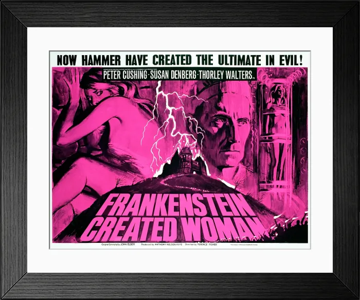 Framed Print : FRANKENSTEIN CREATED WOMAN, Peter Cushing, Susan Denberg, 1967. (c) 20th Century Fox, TM & Copyright  /  Courtesy: Everett Collection