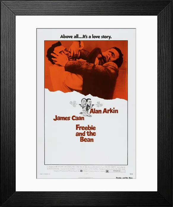 Framed Print : FREEBIE AND THE BEAN, US poster, from left: Alan Arkin, James Caan, 1974 Framed Print : FREEBIE AND THE BEAN, US poster, from left: Alan Arkin, James Caan, 1974