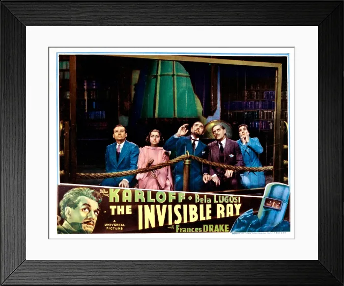 Framed Print : THE INVISIBLE RAY, from left: Frank Lawton, Frances Drake, Bela Lugosi, Boris Karloff, Violet Kemble Cooper, bottom left: Boris Karloff, 1936 Framed Print : THE INVISIBLE RAY, from left: Frank Lawton, Frances Drake, Bela Lugosi, Boris Karloff, Violet Kemble Cooper, bottom left: Boris Karloff, 1936