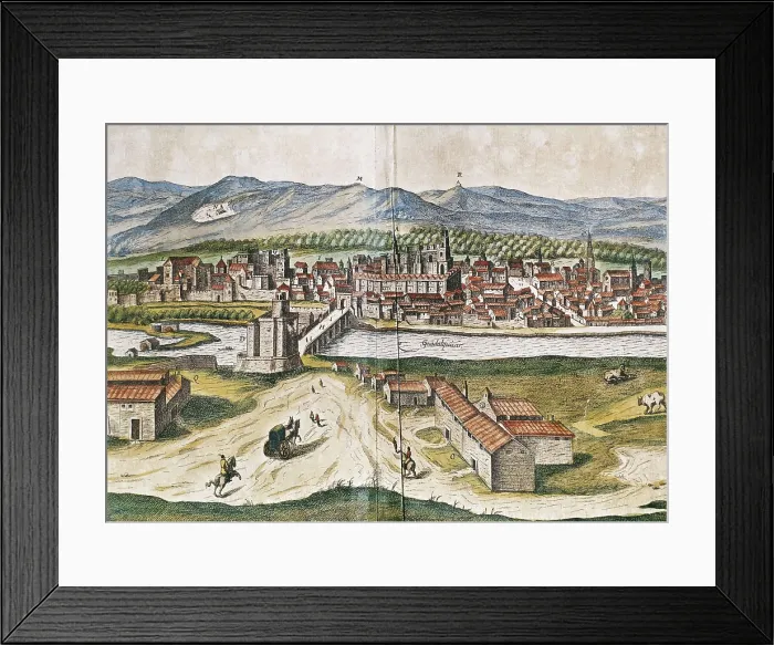 Framed Print : HOGENBERG, Franz (1535-1590). Civitatis Orbis Terrarum. 1572-1617. Cordoba (1572-1617). Engraving for the work 'Civitatis Orbis Terrarum', by George Braun
