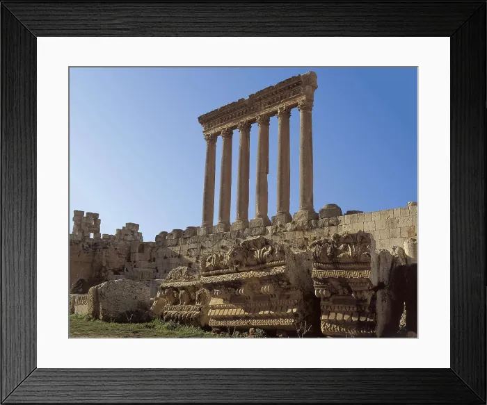 Framed Print : LEBANON. BIQA. Baalbek. Temple of Jupiter (60 AD). Roman art. Early Empire. Architecture. AISA / Everett Collection**US SALES ONLY**