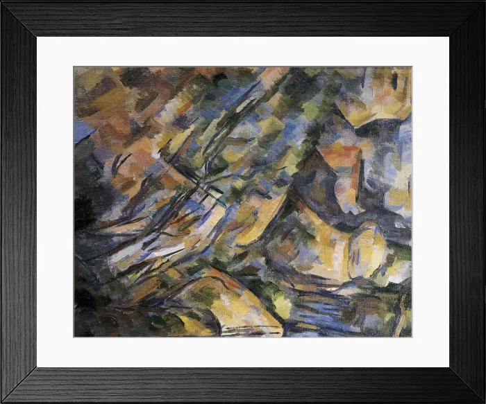 Framed Print : CEZANNE, Paul (1839-1906). Rocks near the Caves below the Chateau Noir. ca. 1904. Left detail. Post-Impressionism. Oil on canvas. FRANCE. Paris. Muse d'Orsay (Orsay Museum) Framed Print : CEZANNE, Paul (1839-1906). Rocks near the Caves below the Chateau Noir. ca. 1904. Left detail. Post-Impressionism. Oil on canvas. FRANCE. Paris. Muse d'Orsay (Orsay Museum)