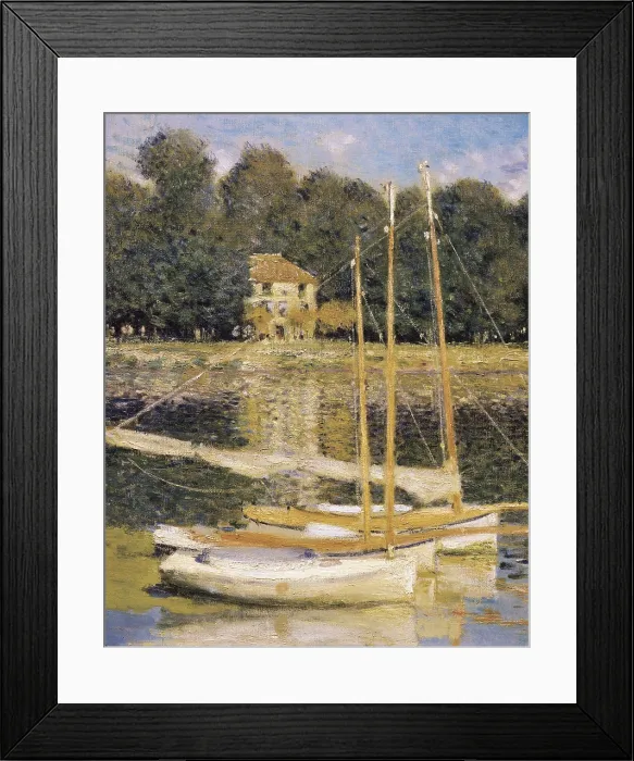 Framed Print : MONET, Claude (1840-1926). The Bridge at Argenteuil. 1874. Left detail. Boats. Impressionism. Oil on canvas. FRANCE. Paris. Muse d'Orsay (Orsay Museum) Framed Print : MONET, Claude (1840-1926). The Bridge at Argenteuil. 1874. Left detail. Boats. Impressionism. Oil on canvas. FRANCE. Paris. Muse d'Orsay (Orsay Museum)