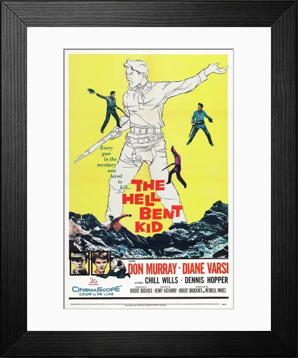 Framed Print : FROM HELL TO TEXAS, (aka THE HELL-BENT KID), US poster art, bottom left: Don Murray, Diane Varsi, 1958. TM & Copyright 20th Century Fox Film Corp Framed Print : FROM HELL TO TEXAS, (aka THE HELL-BENT KID), US poster art, bottom left: Don Murray, Diane Varsi, 1958. TM & Copyright 20th Century Fox Film Corp