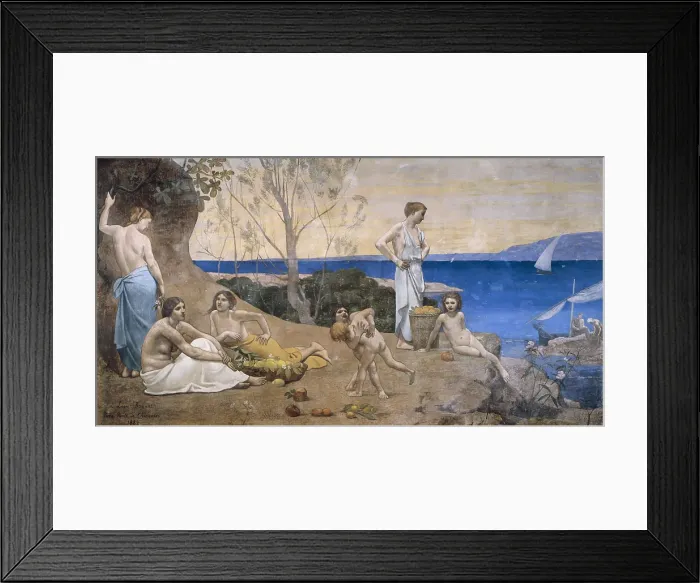 Framed Print : PUVIS de CHAVANNES, Pierre (1824-1898). Sweet Country. 1882. Symbolism. Fresco. FRANCE. Bayonne. Muse Bonnat (Bonnat Museum). AISA / Everett Collection**US SALES ONLY**