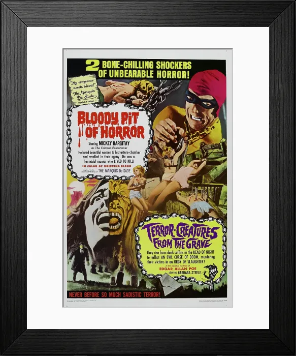 Framed Print : BLOODY PIT OF HORROR, TERROR-CREATURES FROM THE GRAVE, US Poster, 1965 Framed Print : BLOODY PIT OF HORROR, TERROR-CREATURES FROM THE GRAVE, US Poster, 1965