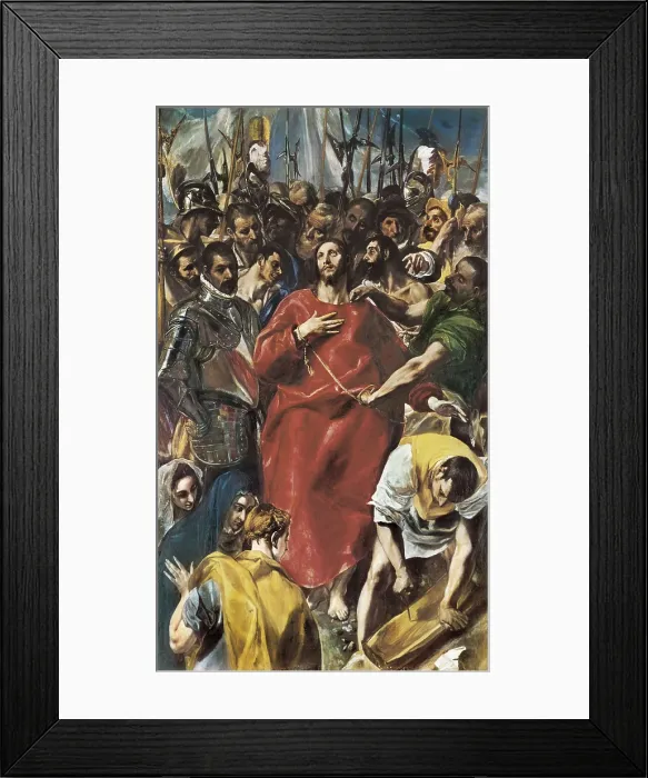 Framed Print : Greco, Domnikos Theotokpoulos, called El (1541-1614). The Disrobing of Christ. 1577-1579. Mannerism art. Oil on canvas. SPAIN. Toledo. Cathedral