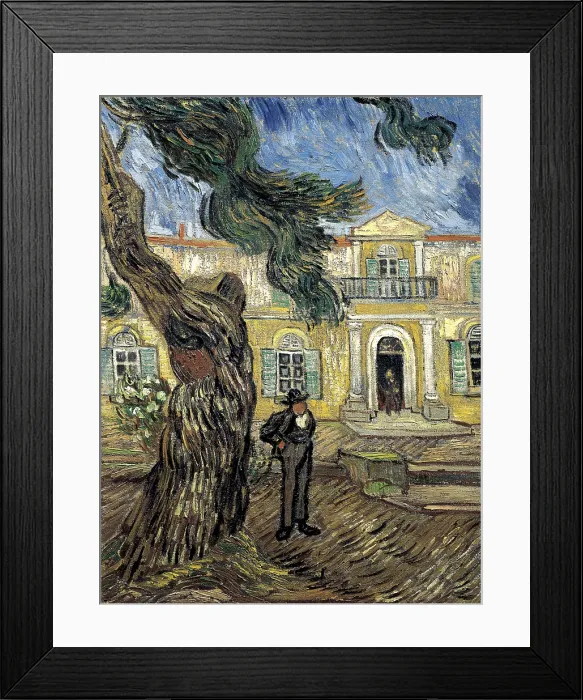 Framed Print : GOGH, Vincent van (1853-1890). Hospital Saint Paul at Saint-Rmy-de-Provence. 1889. Painted in October. Post-Impressionism. Oil on canvas. FRANCE. Paris Framed Print : GOGH, Vincent van (1853-1890). Hospital Saint Paul at Saint-Rmy-de-Provence. 1889. Painted in October. Post-Impressionism. Oil on canvas. FRANCE. Paris