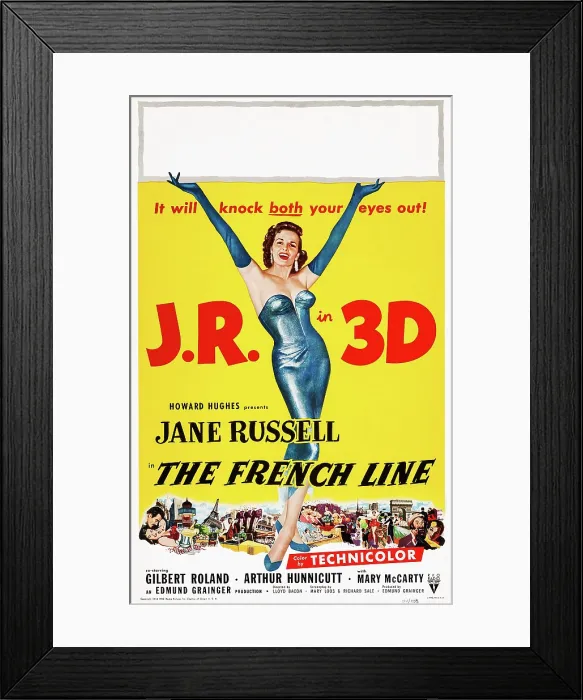 Framed Print : THE FRENCH LINE, US poster, Jane Russell, 1954 Framed Print : THE FRENCH LINE, US poster, Jane Russell, 1954