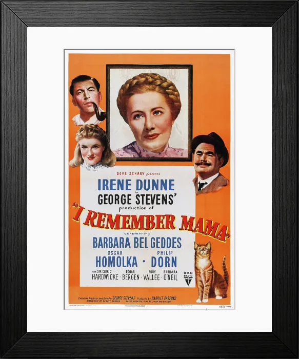 Framed Print : I REMEMBER MAMA, US poster art, Philip Dorn, Barbara Bel Geddes, Irene Dunne, Oskar Homolka, 1948 Framed Print : I REMEMBER MAMA, US poster art, Philip Dorn, Barbara Bel Geddes, Irene Dunne, Oskar Homolka, 1948