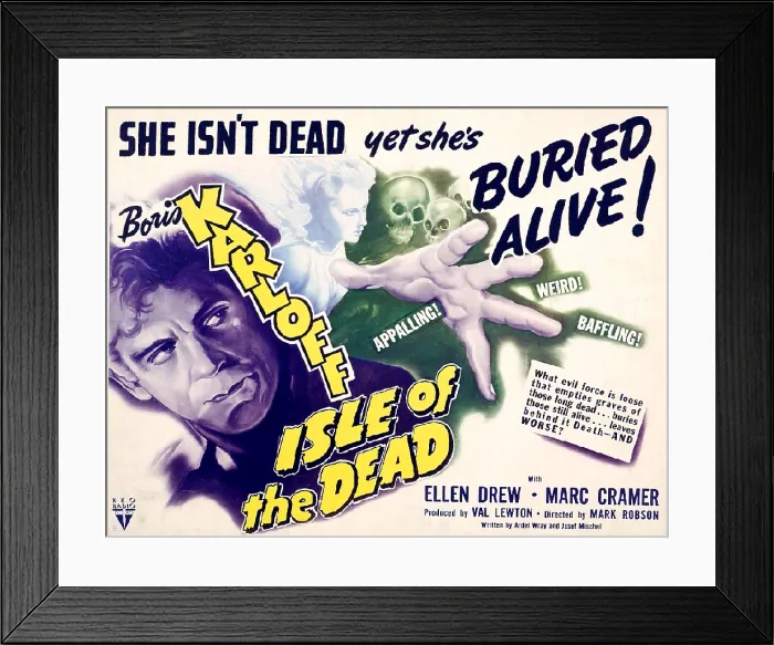 Framed Print : ISLE OF THE DEAD, from left: Boris Karloff, Katherine Emery, 1945