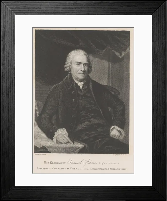 Framed Print : His Excellency Samuel Adams, was Governor of the Commonwealth of Massachusetts, and Commander in Chief of the Militia of the Commonwealth of Massachusetts