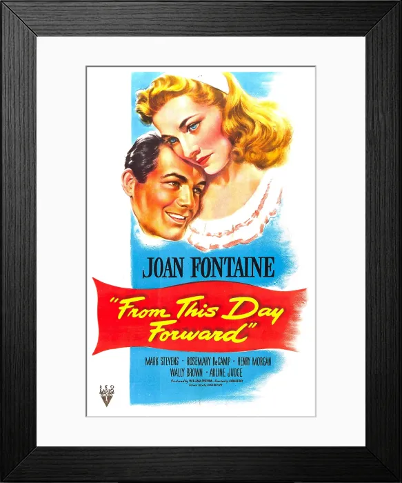 Framed Print : FROM THIS DAY FORWARD, US poster, Mark Stevens, Joan Fontaine, 1946 Framed Print : FROM THIS DAY FORWARD, US poster, Mark Stevens, Joan Fontaine, 1946