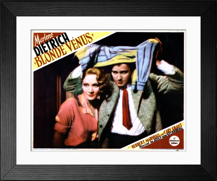Framed Print : BLONDE VENUS, from left, Marlene Dietrich, Herbert Marshall, 1932
