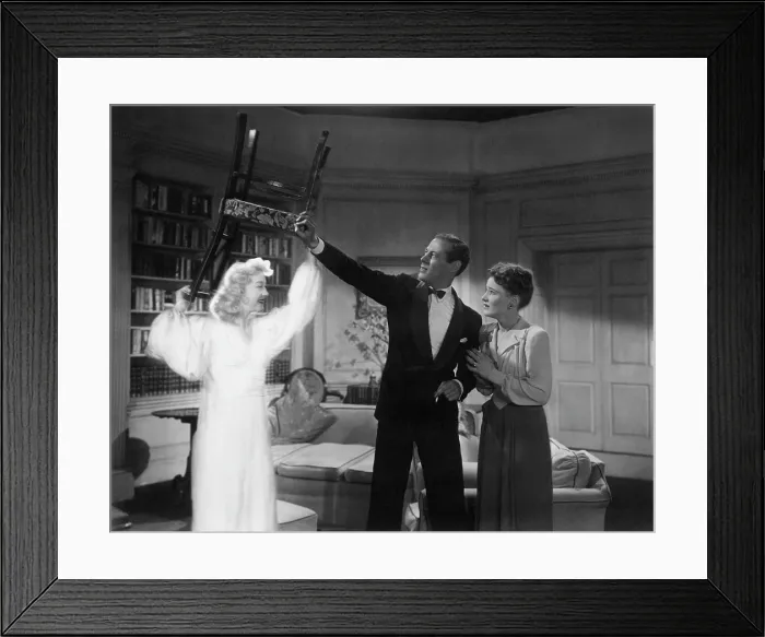 Framed Print : BLITHE SPIRIT, from left: Kay Hammond, Rex Harrison, Constance Cummings, 1945