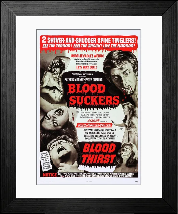 Framed Print : BLOOD SUCKERS (aka BLOODSUCKERS), 1970, BLOOD THIRST, 1971, US poster