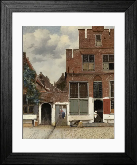 Framed Print : View of Houses in Delft, Johannes Vermeer, 1658, by Dutch painting, oil on canvas