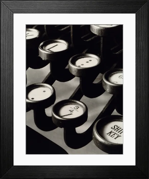 Framed Print : Close up photograph of keys of a manual typewriter, by Ralph Steiner, 1921 (BSLOC_2016_8_136) Framed Print : Close up photograph of keys of a manual typewriter, by Ralph Steiner, 1921 (BSLOC_2016_8_136)