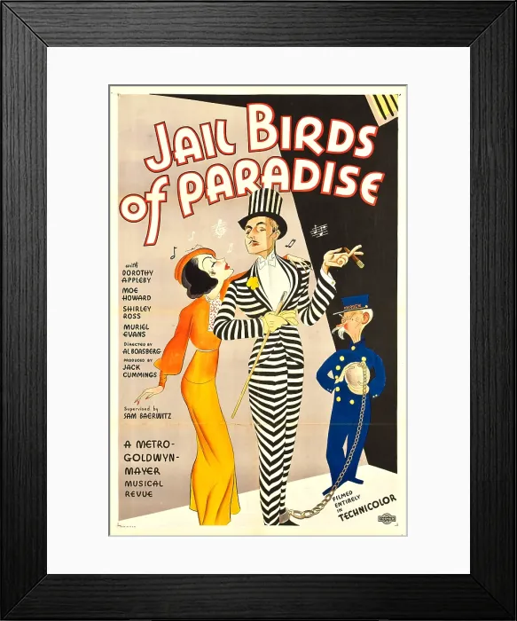 Framed Print : JAIL BIRDS OF PARADISE, 1934 Framed Print : JAIL BIRDS OF PARADISE, 1934