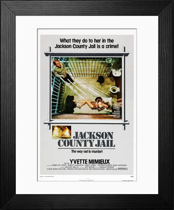 Framed Print : JACKSON COUNTY JAIL, US poster art, 1976 Framed Print : JACKSON COUNTY JAIL, US poster art, 1976