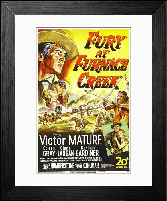 Framed Print : FURY AT FURNACE CREEK, Victor Mature (top left), middle left: Coleen Gray, Victor Mature, 1948. 20th Century Fox, TM & Copyright / courtesy Everett Collection Framed Print : FURY AT FURNACE CREEK, Victor Mature (top left), middle left: Coleen Gray, Victor Mature, 1948. 20th Century Fox, TM & Copyright / courtesy Everett Collection