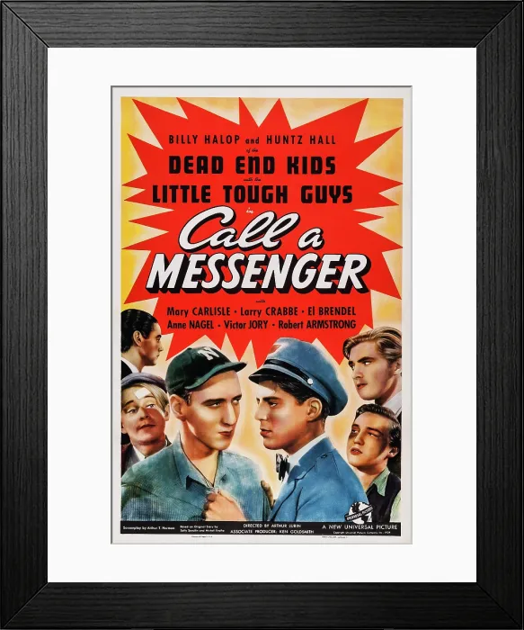 Framed Print : CALL A MESSENGER, US poster art, from second left: William Benedict, Huntz Hall, Billy Halop, Harris Berger, Hal E. Chester, 1939 Framed Print : CALL A MESSENGER, US poster art, from second left: William Benedict, Huntz Hall, Billy Halop, Harris Berger, Hal E. Chester, 1939