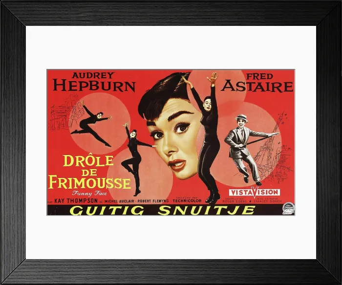 Framed Print : FUNNY FACE, (aka DROLE DE FRIMOUSSE), Audrey Hepburn, 1957