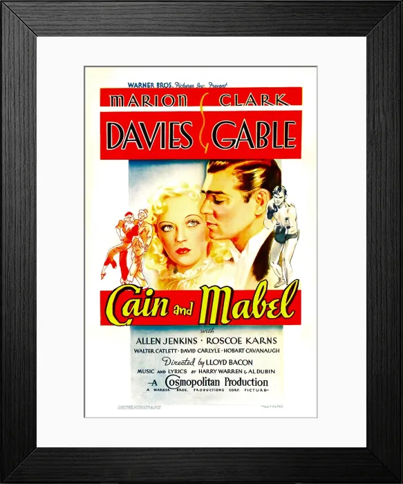 Framed Print : CAIN AND MABEL, from left: Marion Davies, Clark Gable, 1936 Framed Print : CAIN AND MABEL, from left: Marion Davies, Clark Gable, 1936