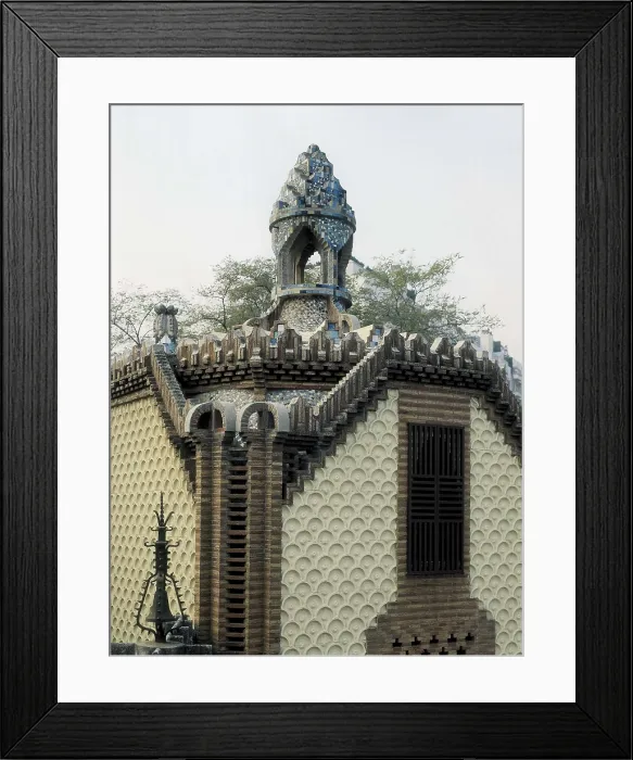 Framed Print : GAUDI i CORNET, Antoni (1852-1926). Gell Estate. SPAIN. CATALONIA. Barcelona. Gell Estate. Roof of the lodge. Modernism. Architecture. AISA / Everett Collection**US SALES ONLY** Framed Print : GAUDI i CORNET, Antoni (1852-1926). Gell Estate. SPAIN. CATALONIA. Barcelona. Gell Estate. Roof of the lodge. Modernism. Architecture. AISA / Everett Collection**US SALES ONLY**