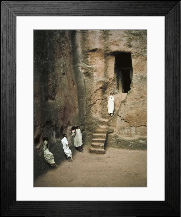 Framed Print : ETHIOPIA. AMHARA. Lalibela. Faithful resting. AISA / Everett Collection**US SALES ONLY** Framed Print : ETHIOPIA. AMHARA. Lalibela. Faithful resting. AISA / Everett Collection**US SALES ONLY**