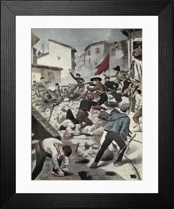 Framed Print : Spain (1909). Tragic Week of Barcelona. 'Le Petit Journal'. FRANCE. Paris. National Library. AISA / Everett Collection**US SALES ONLY**