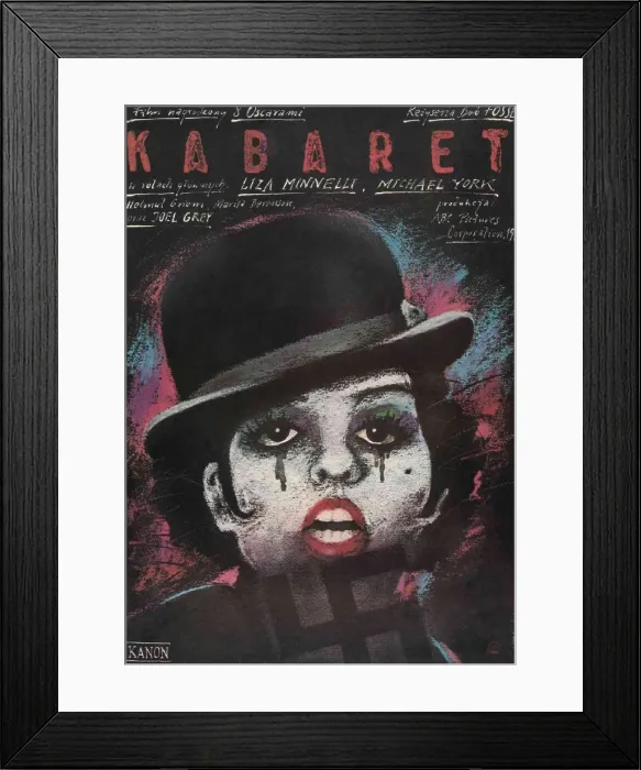 Framed Print : CABARET, (aka KABARAET), Liza Minnelli on Polish poster art, 1972