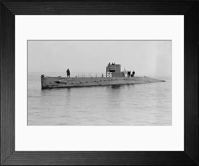 Framed Print : USS O-5 (SS-66) was one of 16 O-class submarines built for the U.S. Navy during World War 1. In 1921 the sub patrolled the Atlantic coast from Cape Cod to Key West, Florida