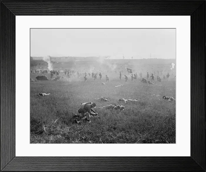 Framed Print : 5, 500 soldiers of the 5th and 6th Marine Regiments reenact Pickett's Charge Framed Print : 5, 500 soldiers of the 5th and 6th Marine Regiments reenact Pickett's Charge
