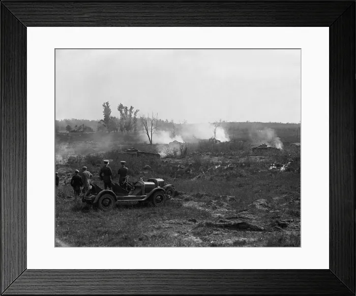 Framed Print : Army tank demonstration at Camp Meade, Maryland, May 12, 1925