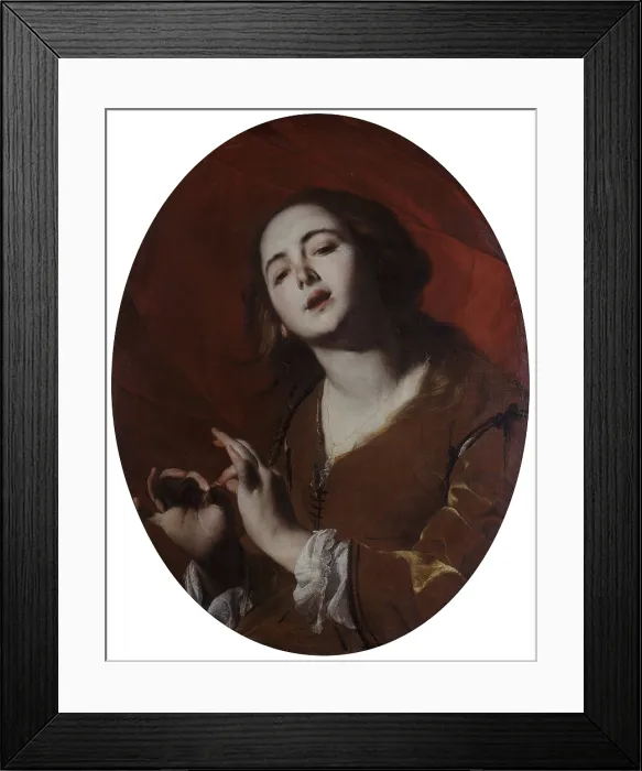Framed Print : Singer (Cantatrice), by Bernardo Cavallino, 1645-1650, XVII Century, oil on canvas, 75 x 64 cm - Italy, Campania, Naples, National Museum of Capodimonte, 2nd floor, room 94 Framed Print : Singer (Cantatrice), by Bernardo Cavallino, 1645-1650, XVII Century, oil on canvas, 75 x 64 cm - Italy, Campania, Naples, National Museum of Capodimonte, 2nd floor, room 94