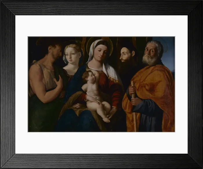 Framed Print : Holy Conversation (Sacra Conversazione), by Giovanni Luteri known as Dosso Dossi, c