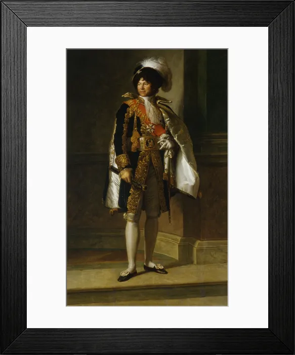 Framed Print : Portrait of Joachim Murat (Portrait de Joachim Murat), by Franois Pascal Simon Grard, 1815, 19th Century, oil on canvas, 210 x 135 cm - Italy, Campania, Naples