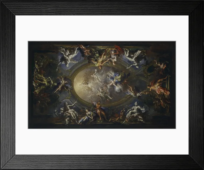 Framed Print : Allegory of the Triumph of the Virtues (Allegoria del Trionfo delle Virt), by Giacomo del Po, c Framed Print : Allegory of the Triumph of the Virtues (Allegoria del Trionfo delle Virt), by Giacomo del Po, c