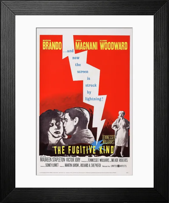 Framed Print : THE FUGITIVE KIND, US poster, from left: Anna Magnani, Marlon Brando, Joanne Woodward, 1959