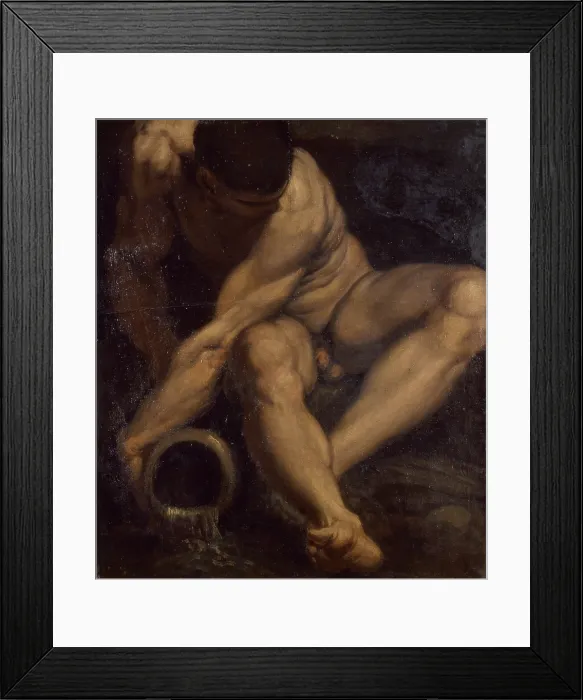 Framed Print : River Allegory (Allegoria fluviale), by Annibale Carracci, 1590-1595, 16th Century, oil on canvas, 108 x 94 cm - Italy, Campania, Naples, National Museum of Capodimonte