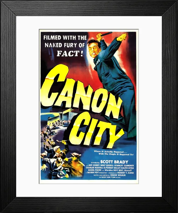 Framed Print : CANON CITY, US poster, Scott Brady, 1948 Framed Print : CANON CITY, US poster, Scott Brady, 1948