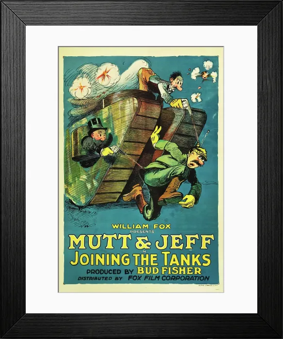 Framed Print : JOINING THE TANKS, from left: Jeff, Mutt, 1918, TM and Copyright 20th Century Fox Film Corp. All rights reserved. / courtesy Everett Collection