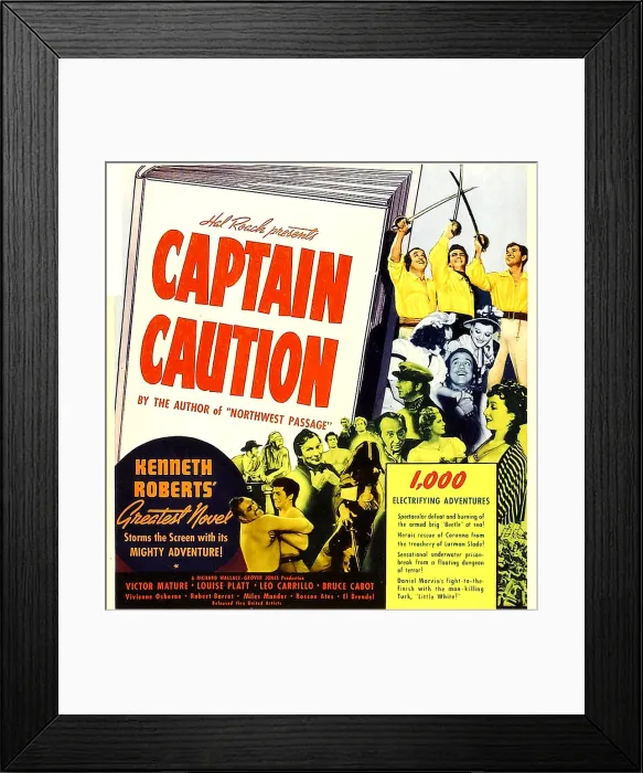 Framed Print : CAPTAIN CAUTION, window card, 1940 Framed Print : CAPTAIN CAUTION, window card, 1940