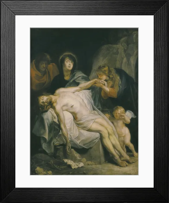Framed Print : VAN DYCK, Sir Anthony (1599-1641). Deposition of Christ. ca. 1620. Flemish art. Oil on wood. AUSTRIA. Vienna. Kunsthistorisches Museum Vienna (Museum of Art History)