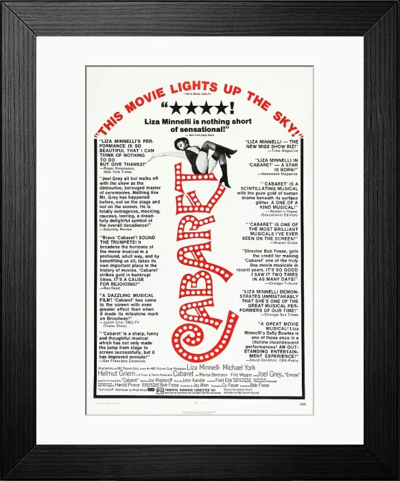 Framed Print : CABARET, US poster, Liza Minnelli, 1972
