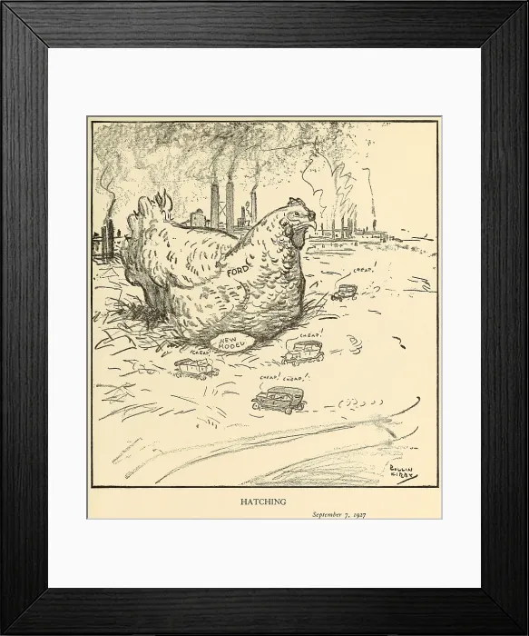 Framed Print : HATCHING, Cartoon by Rollin Kirby, for the New York World, Sept 7, 1927