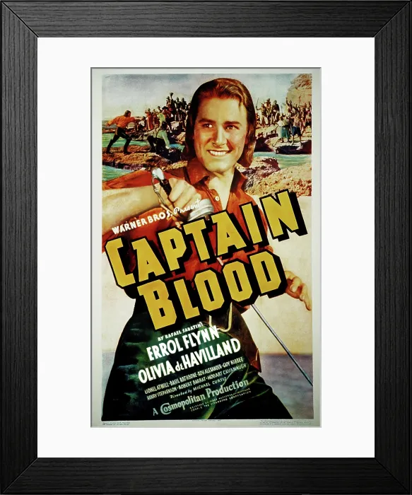 Framed Print : CAPTAIN BLOOD, Errol Flynn, 1935
